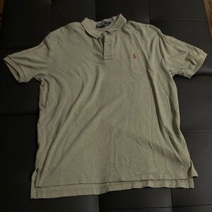 Ralph Lauren Men's Olive Polo Shirt with Red Logo